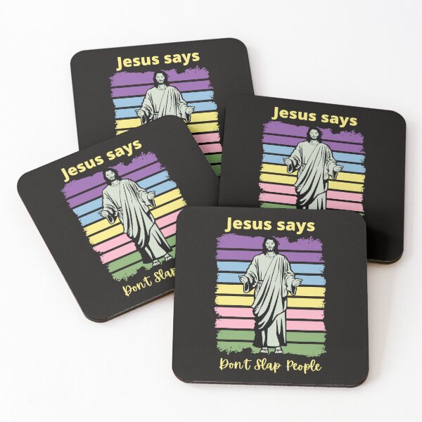 Item preview, Jesus Says ..Don't Slap People  designed and sold by hausofbutterfly.