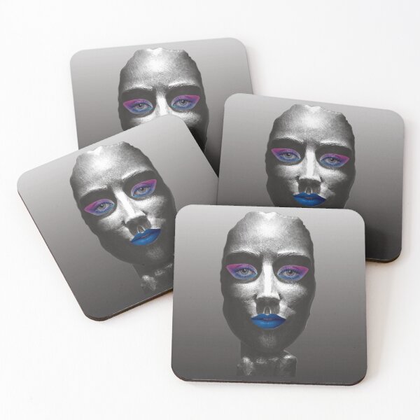Item preview, Alive Blue Lipstick, Bronze Cast Female Face. Surreal Art designed and sold by I-Desire.