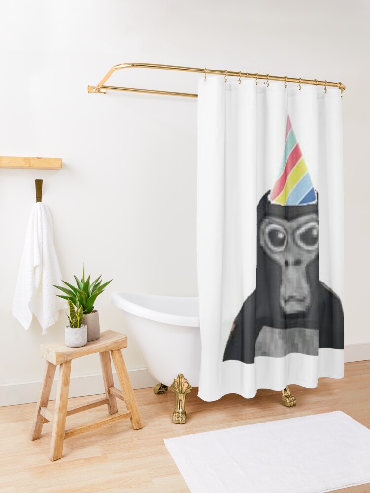 Gorilla tag monkey with birthday hat  Bath Mat for Sale by KianRebec