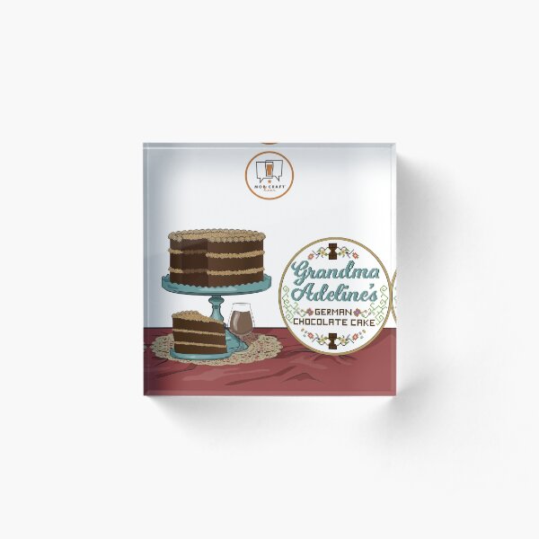 Grandma Adeline's German Chocolate Cake Acrylic Block