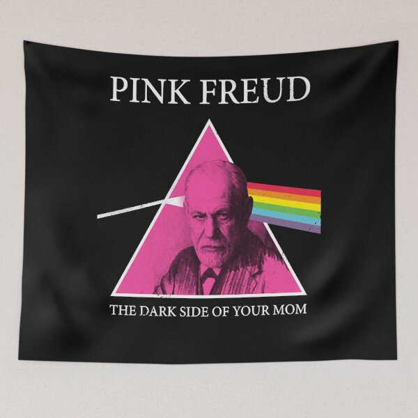 Aperçu de l'œuvre Sigmund Freud Pink Freud Côté obscur de ta mère Classique créée et vendue par HalShevlin.