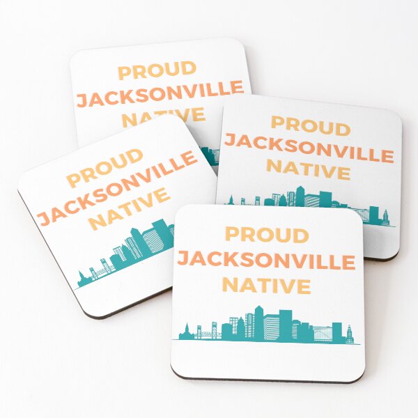 Item preview, Proud Jacksonville Florida Native City orange gold yellow teal black designed and sold by Lu &  Partners.