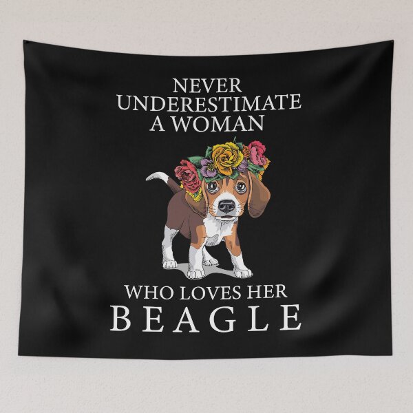 Item preview, Never Underestimate Who Loves Her Beagle Dog designed and sold by KimberlyOppen.