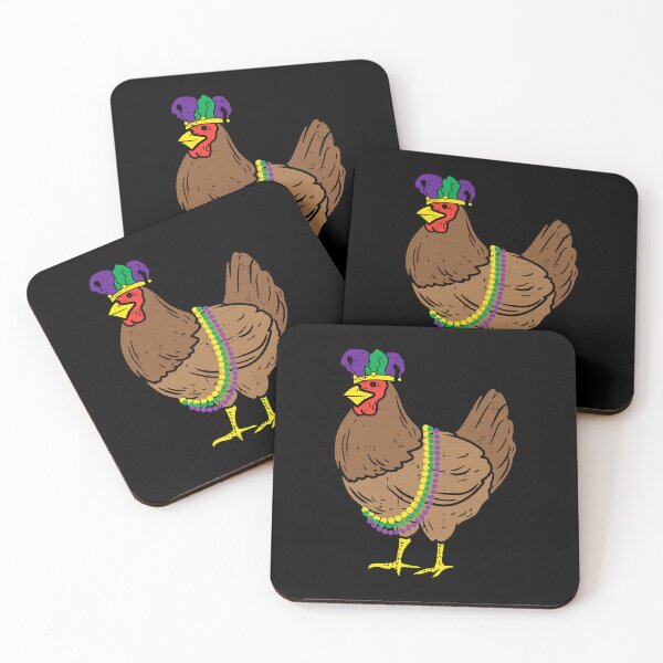 Item preview, Jester Chicken Beads Mardi Gras Funny Chickens Farming Chickens designed and sold by davetmccall.