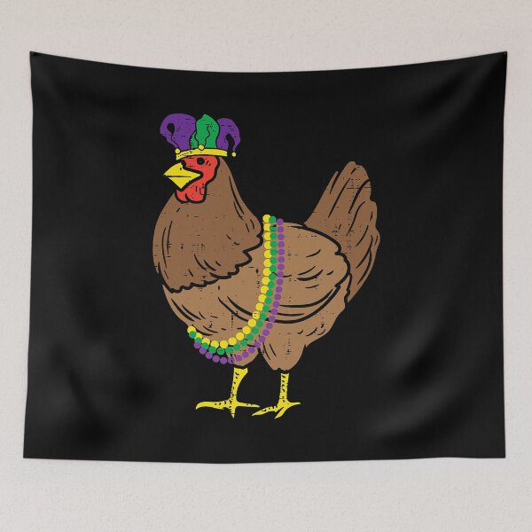 Item preview, Jester Chicken Beads Mardi Gras Funny Chickens Farming Chickens designed and sold by davetmccall.