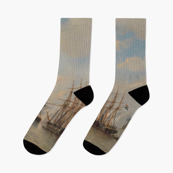Item preview, off the coast Jacob Eduard van Heemskerck van Beest 1864, maritime sailing ships designed and sold by Mauswohn.
