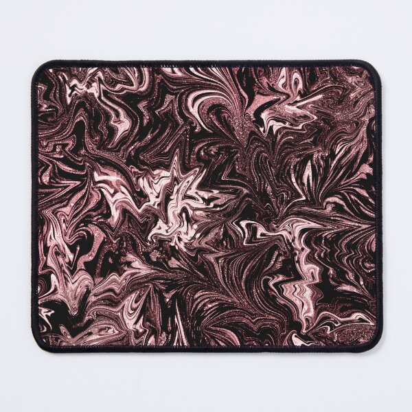 Item preview, Glittery Rose Gold and Black Abstract Marbled Swirls designed and sold by nimreninmu.
