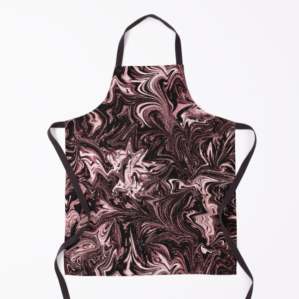 Item preview, Glittery Rose Gold and Black Abstract Marbled Swirls designed and sold by nimreninmu.