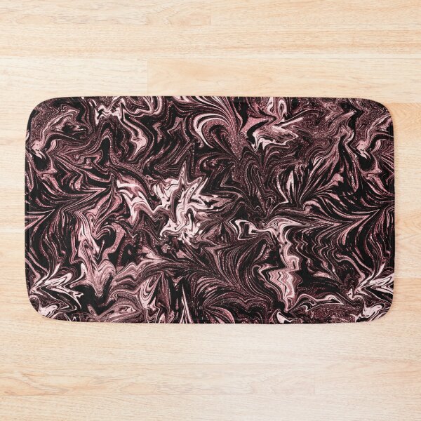 Item preview, Glittery Rose Gold and Black Abstract Marbled Swirls designed and sold by nimreninmu.