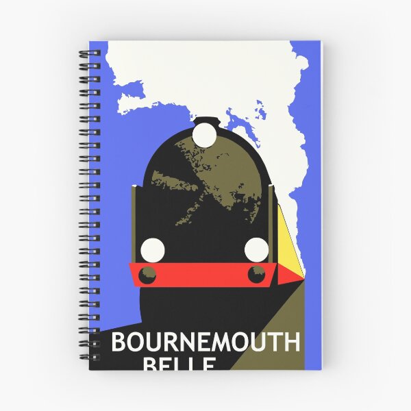 Item preview, Bournemouth belle train ad, minimal art deco style designed and sold by aapshop.