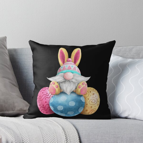 Item preview, Watercolor Easter Gnome on Eggs with Bunny Ears and Paws designed and sold by GrynszpanDezign.