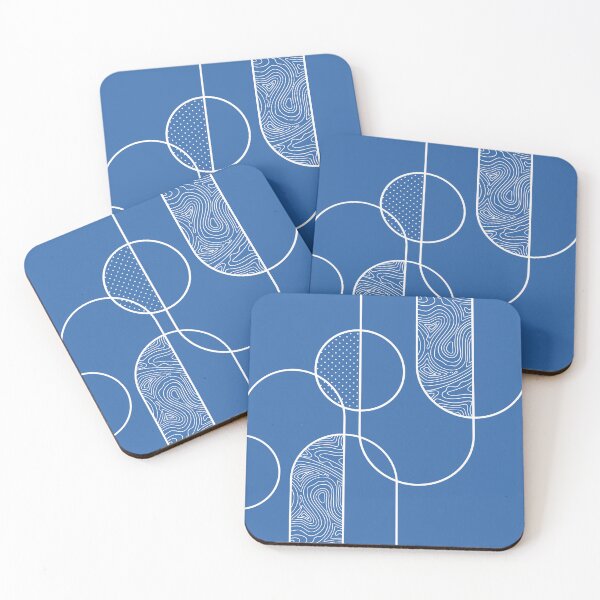 Item preview, Minimalistic Rounded Line Art - Blue designed and sold by chayse-holden.