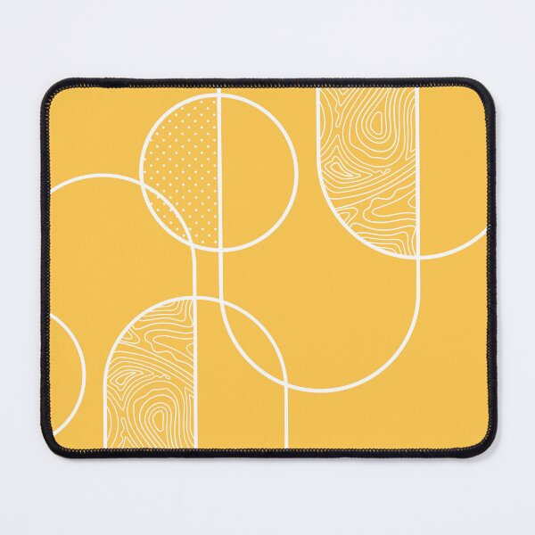 Item preview, Minimalistic Rounded Line Art - Yellow designed and sold by chayse-holden.