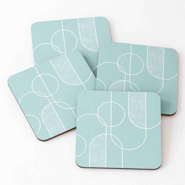 Item preview, Minimalistic Rounded Line Art - Turquoise designed and sold by chayse-holden.