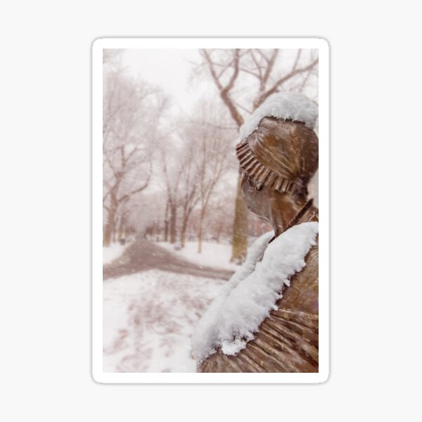 Abigail's snowbound view Sticker