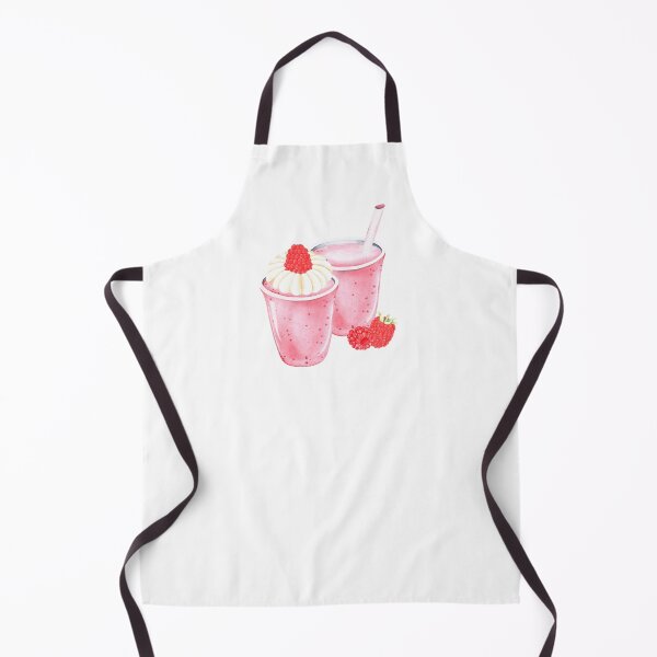 Item preview, Milkshakes with raspberries. Watercolor illustration. designed and sold by Trilisti.