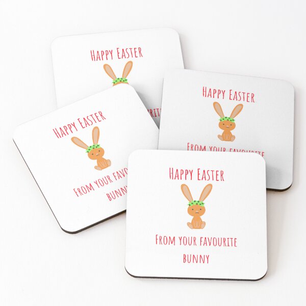 Item preview, Cute Happy Easter card for friends and family designed and sold by TextToTee.
