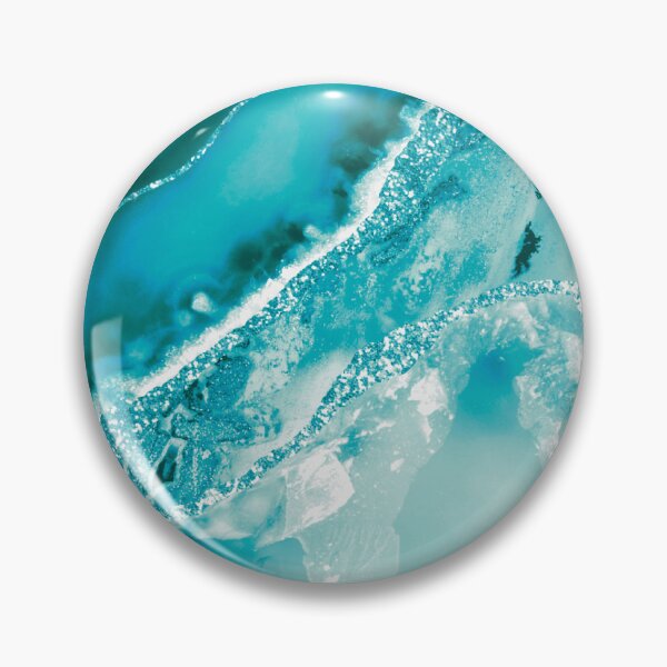 Item preview, Aqua And Teal Agate Geode Slice designed and sold by Lucky-Town-Art.