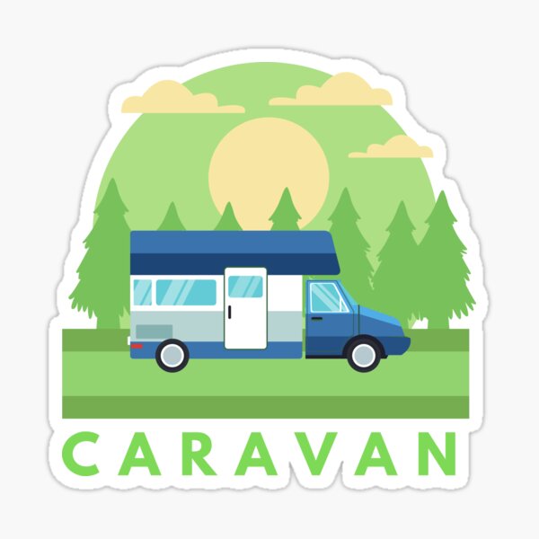 "Static caravan" Sticker by Yash0707 Redbubble