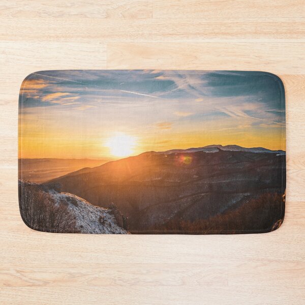 Item preview, Sunset over winter landscape designed and sold by viknitov.