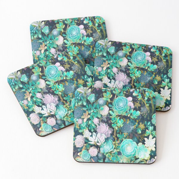 Item preview,  Dreamy Blue and Blush Succulents designed and sold by nimreninmu.