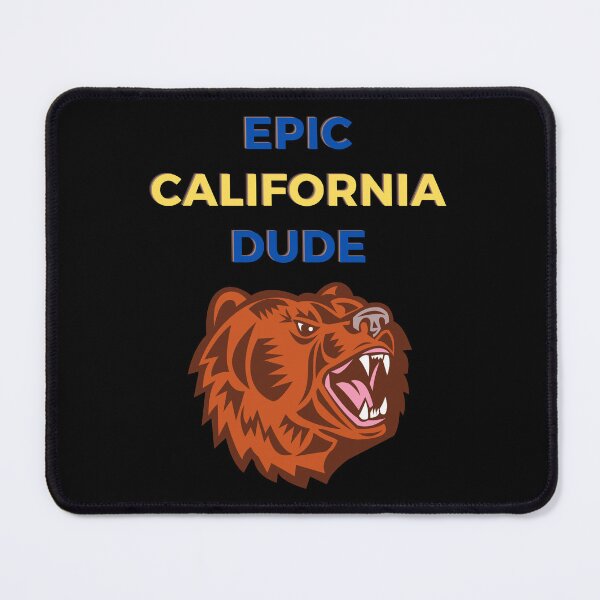 Item preview, Epic California Dude - blue yellow gold state bear designed and sold by Lu & Partners.