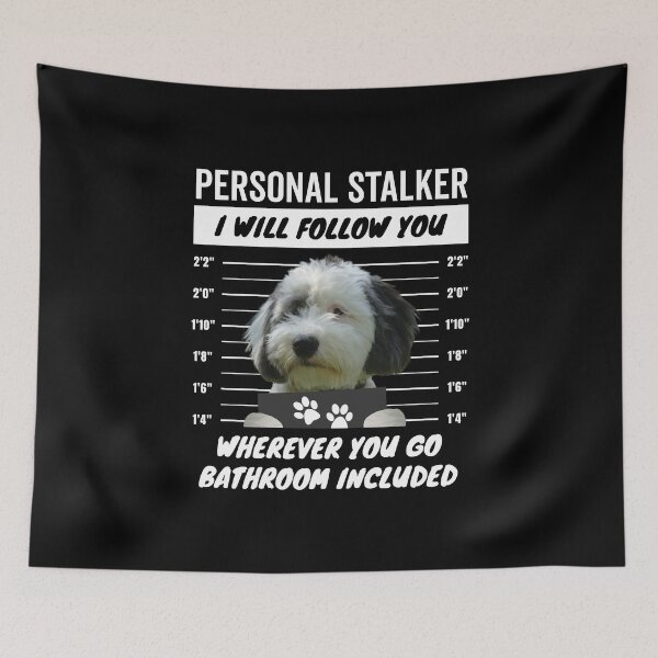 Item preview, Personal Stalker Dog – Sheepadoodle designed and sold by More Cute Dogs.