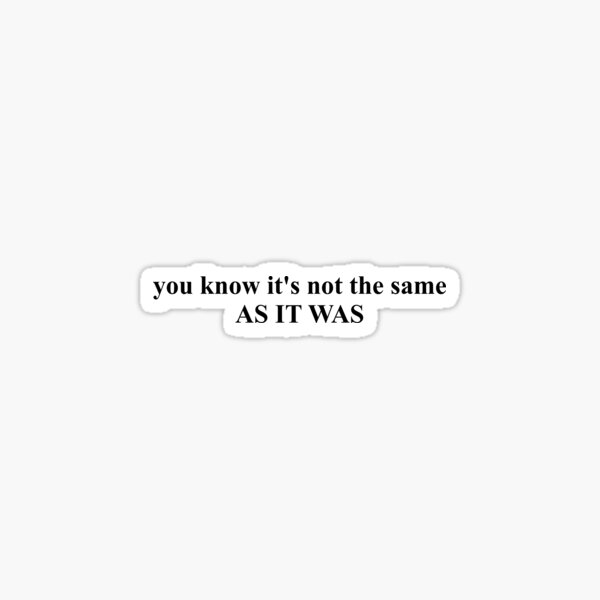 Harry Styles - As It Was  You know it's not the same 💔 (Lyrics) 