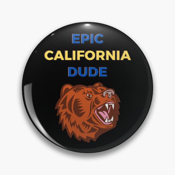 Item preview, Epic California Dude - blue yellow gold state bear designed and sold by Lu &  Partners.