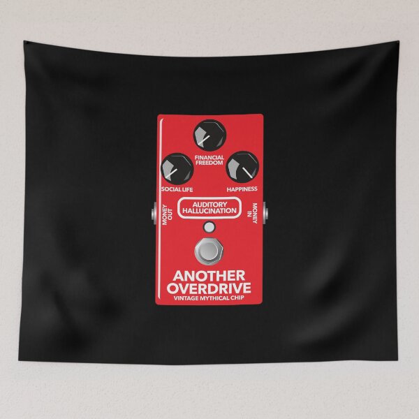 Item preview, Funny Guitar T-shirt and sticker - Auditory Hallucination Overdrive Effect Pedal  designed and sold by tuapekkong2001.