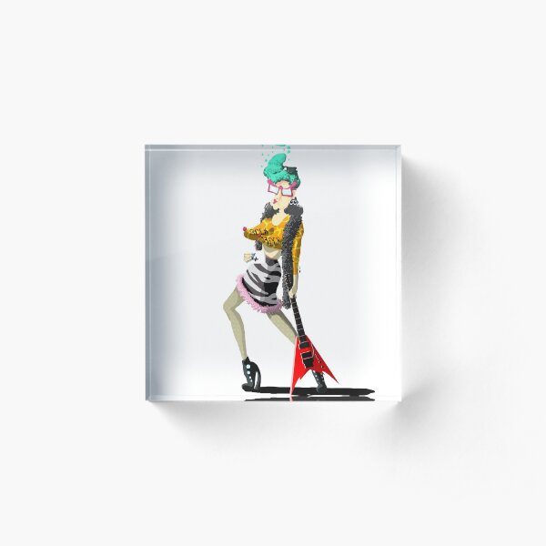 Crazy Rock'n Roll Grandma Acrylic Block