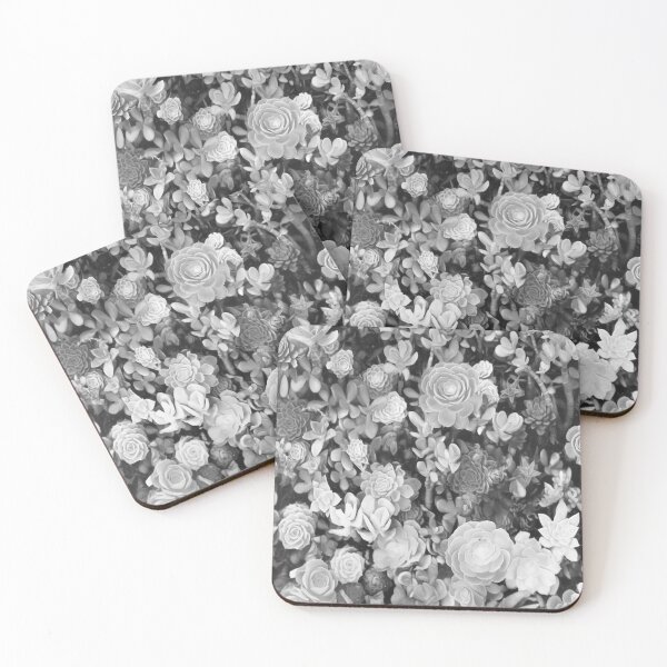Item preview, Black and White Succulents Repeating Pattern designed and sold by nimreninmu.