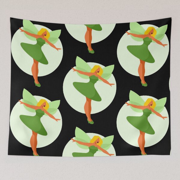 Item preview, Green Fairy, Illustration, Retro, Fairies, Pixie, Magic, Abstract  designed and sold by KatelynHam4224.