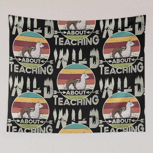 Item preview, Wild About Teaching - Retro Sloth Lover  designed and sold by BrendaAbbo4819.