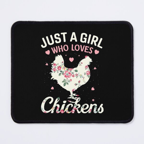 Item preview, Just A Girl Who Loves Chickens Floral Farmer Girl Gifts designed and sold by davetmccall.