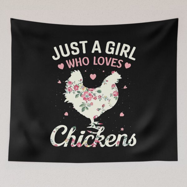 Item preview, Just A Girl Who Loves Chickens Floral Farmer Girl Gifts designed and sold by davetmccall.