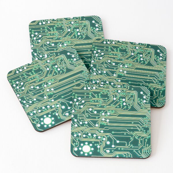 Item preview, Green motherboard, lines and circles  designed and sold by Taidundua.