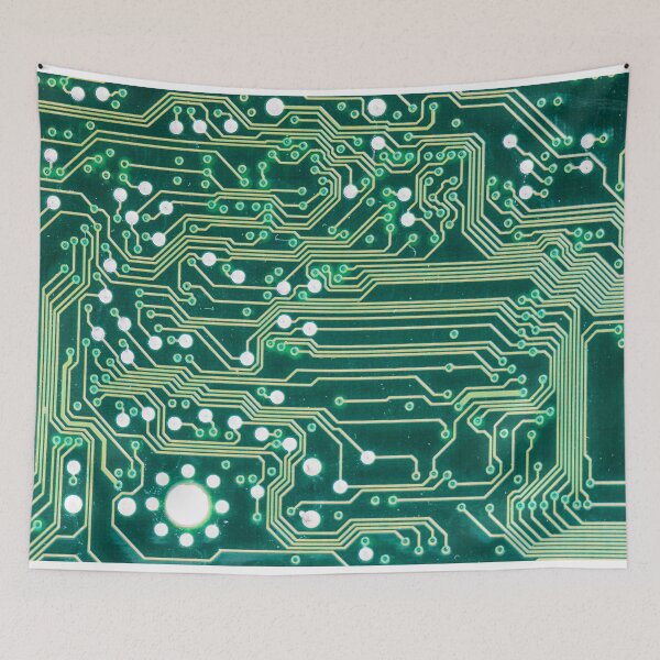 Item preview, Green motherboard, lines and circles  designed and sold by Taidundua.