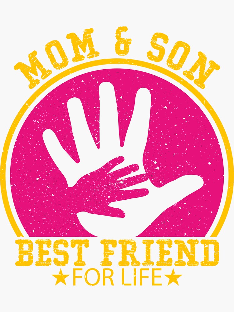 "Mom And Son Best Friend For Life" Sticker by HikingFashion Redbubble