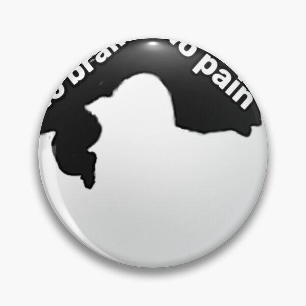 Item preview, an mri-drawn head shot with the inscription "no brain, not pain" instead of brains designed and sold by DanaIrik.