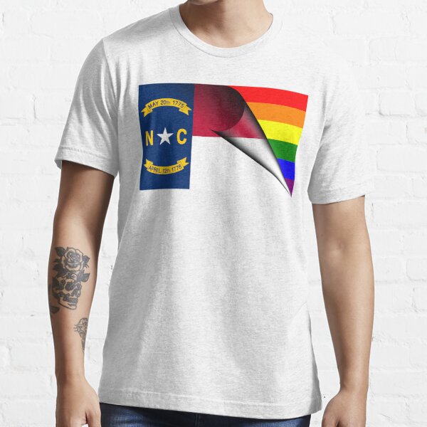 North Carolina Flag Gay Pride Rainbow T Shirt For Sale By Bigbadbear