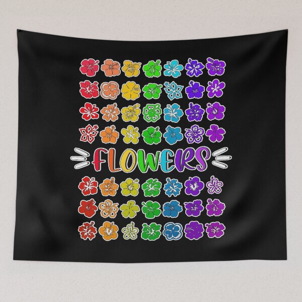 Item preview, Flowers rainbow flowers to color your life, peace and love designed and sold by made4K.