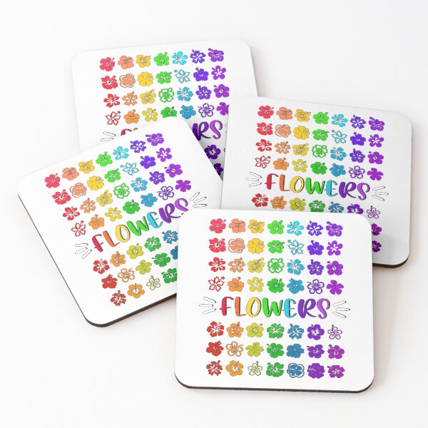 Item preview, Flowers rainbow flowers to color your life, peace and love v2 designed and sold by made4K.