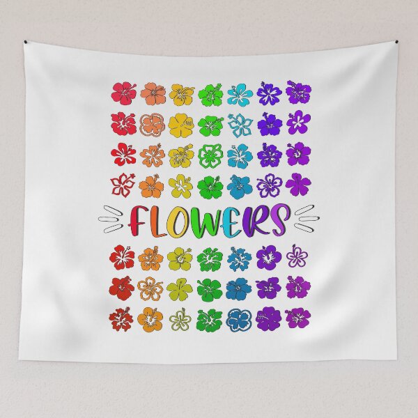 Item preview, Flowers rainbow flowers to color your life, peace and love v2 designed and sold by made4K.