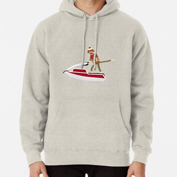 Sock Monkey Jetski Pullover Hoodie