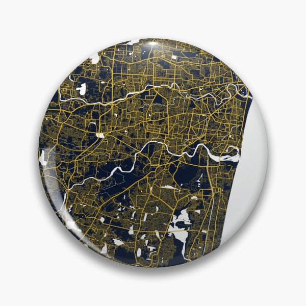 Item preview, Chennai City Map of India - Gold Art Deco designed and sold by deMAP.