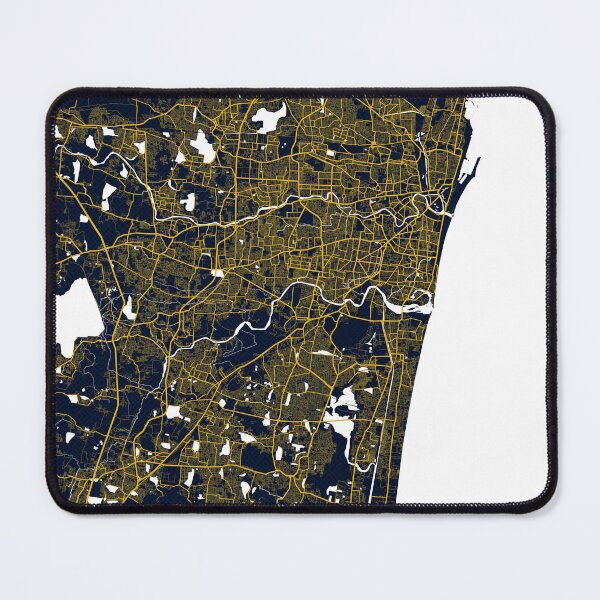 Item preview, Chennai City Map of India - Gold Art Deco designed and sold by deMAP.
