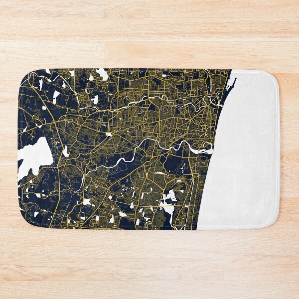 Item preview, Chennai City Map of India - Gold Art Deco designed and sold by deMAP.