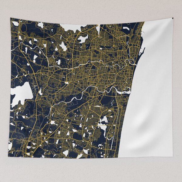 Item preview, Chennai City Map of India - Gold Art Deco designed and sold by deMAP.