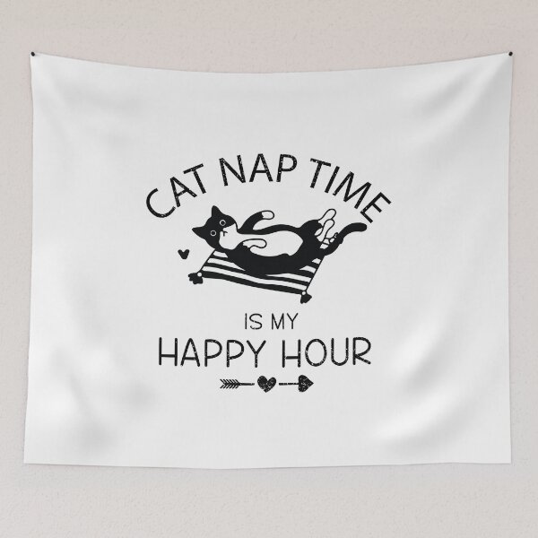 Item preview, Cat Nap Time Is My Happy Hour designed and sold by beefrancky.